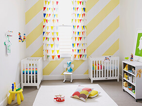 Bright buttery yellow nursery idea
